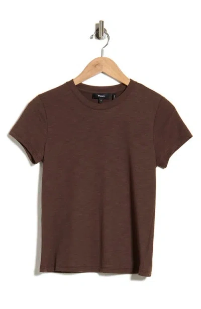 Theory Tiny Tee Atmos Light T-shirt In Brown