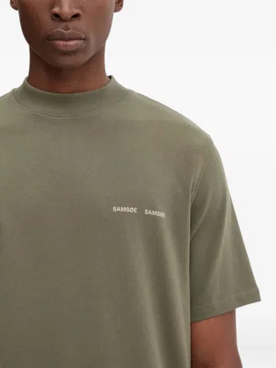 Samsoe & Samsoe 모크 넥 티셔츠 In Green