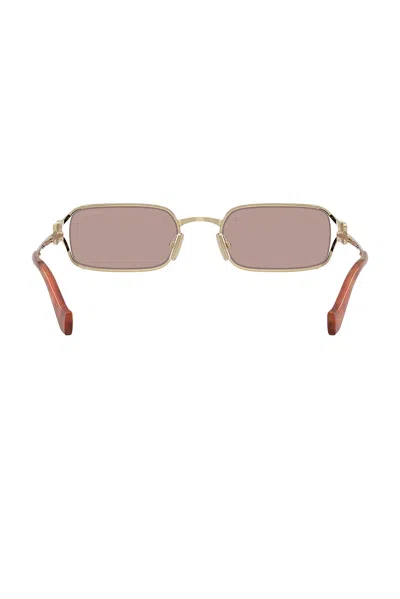 Miu Miu Rectangular Sunglasses In Brown
