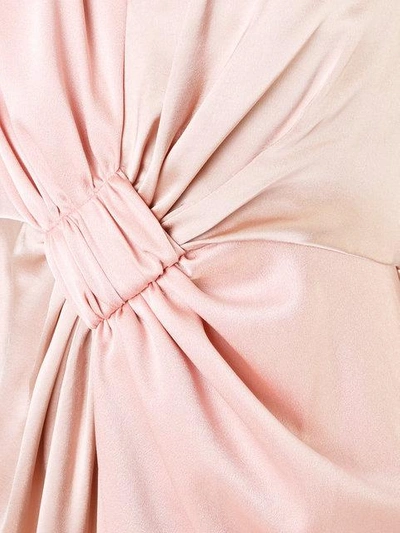 Shop Paule Ka Contrast Woven Column Dress In Pink