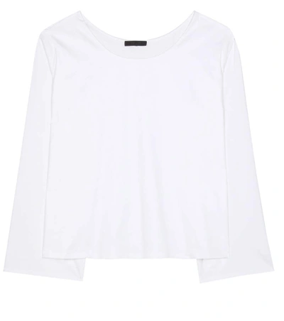 The Row Angelina Scoop-neck Cotton Top In White