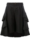 COMME DES GARÇONS pleated tiered full skirt,GSP00412014398