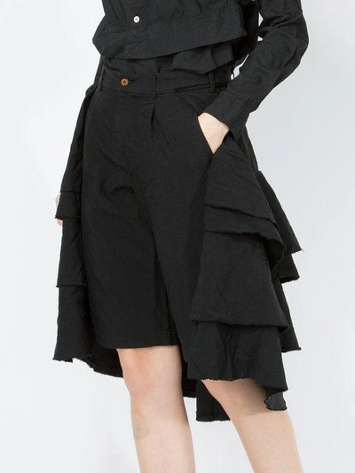 Shop Comme Des Garçons Pleated Tiered Full Skirt