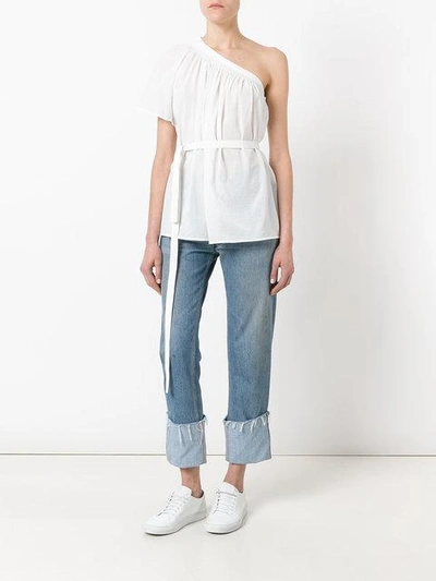 Shop Helmut Lang One Shoulder Blouse