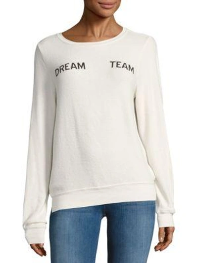 Wildfox Graphic-print Long-sleeve Tee In Alabaster