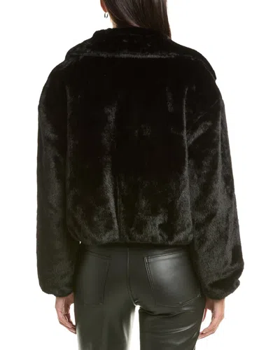 Cece Zip Front Short Blouson Jacket In Black