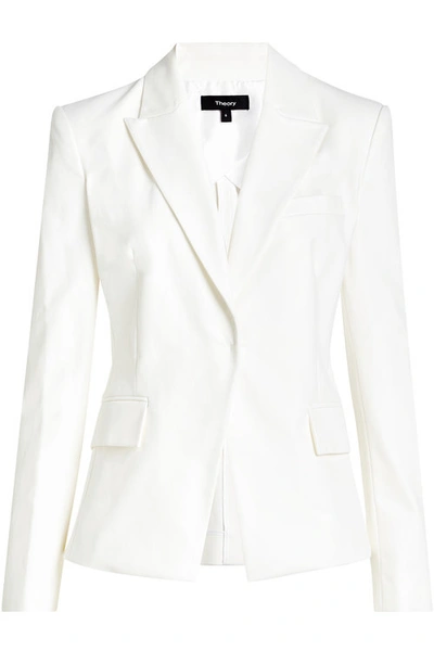 Theory Blazer With Cotton In White