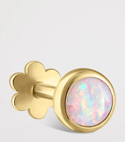 Maria Tash Opal Threaded Stud Earring In Gold