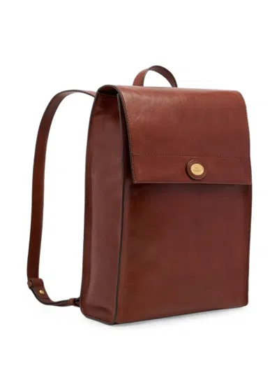 The Bridge Leather Backpack In Brown