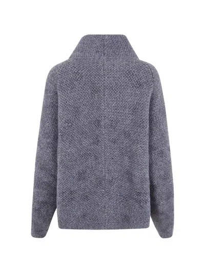 Boboutic Button-up Wool Jacket In Blue