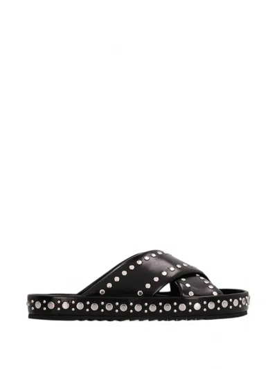 Fendi Stud-embellished Crossover-strap Sandals In Multi