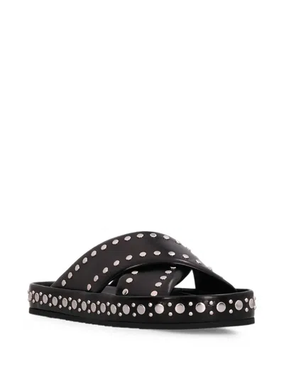 Fendi Stud-embellished Crossover-strap Sandals In Multi