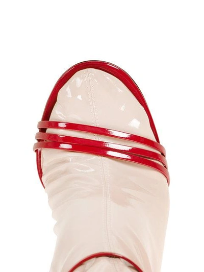 Shop Gucci Sandals With Removable Socks In Red