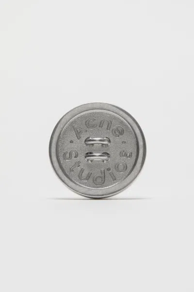 Acne Studios Button Cufflinks In Silver