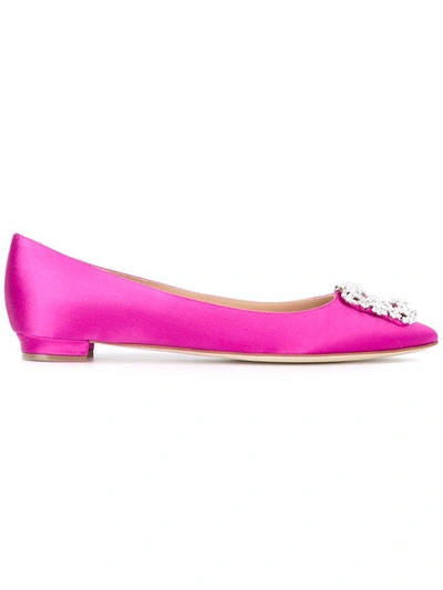 Manolo Blahnik Hangisi Ballerinas - Pink