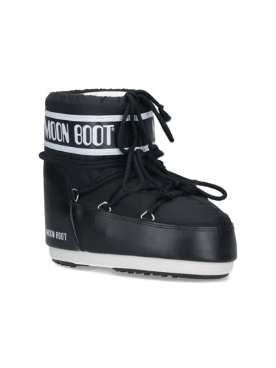 Moon Boot Stivale Icon Low Nero In Nylon In Black