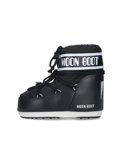 Moon Boot Stivale Icon Low Nero In Nylon In Black