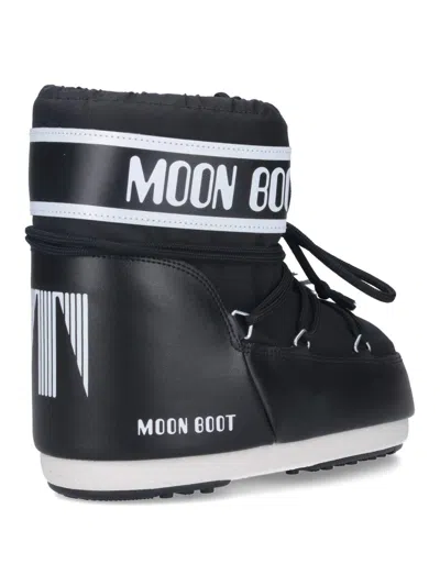 Moon Boot Stivale Icon Low Nero In Nylon In Black