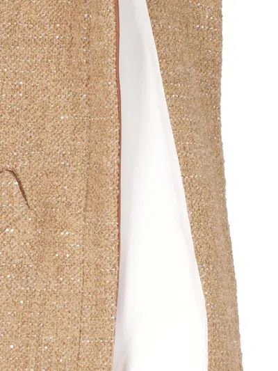 Kiton Textured Wool-blend Jacket In Brown