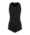 BALMAIN Lace-Up Bodysuit