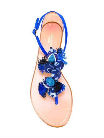 Shop Aquazzura 'tropicana' Flat Sandals