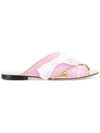 Fendi Flat Sandals In Pink