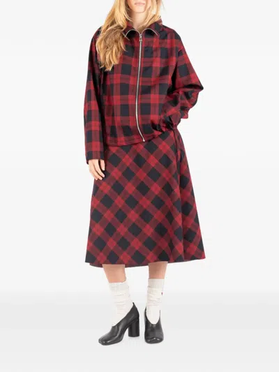 Société Anonyme Check-pattern Zip-up Jacket In Multi