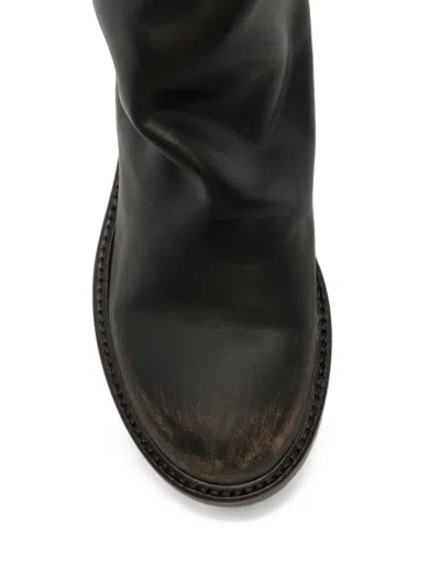 Metisse Distressed-effect Ankle Boots In Black