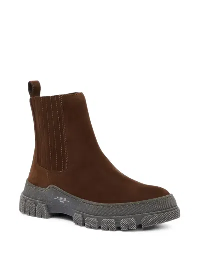 Weekend Max Mara Suede Chunky-sole Boots In Brown