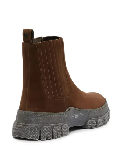 Weekend Max Mara Suede Chunky-sole Boots In Brown