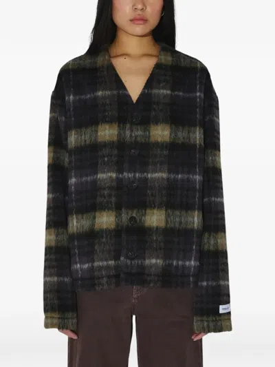 Dr Denim Julian Check-pattern Cardigan In Multi