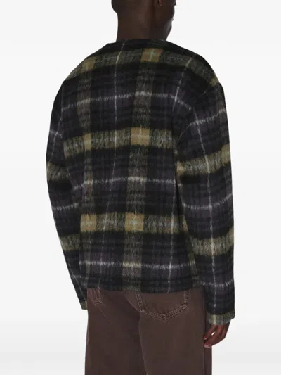 Dr Denim Julian Check-pattern Cardigan In Multi