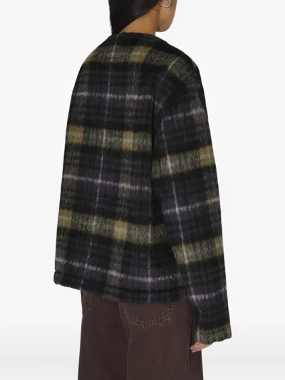 Dr Denim Julian Check-pattern Cardigan In Multi