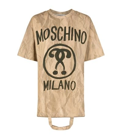 Shop Moschino Logo Print Oversized T-shirt