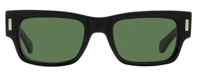 Ferragamo Sf2011s Rectangular Rivet Acetate Sunglasses In Black