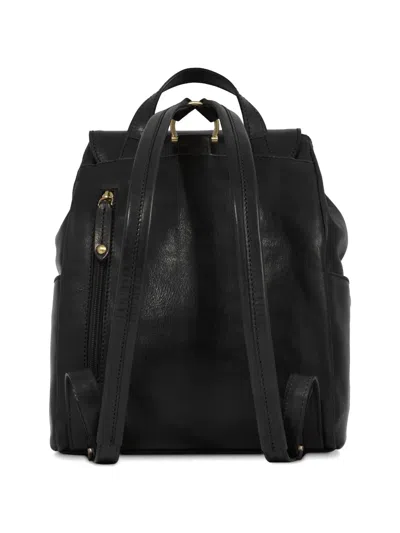 The Bridge Leather Front-pocket Backpack In Black