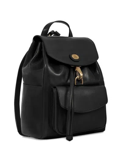 The Bridge Leather Front-pocket Backpack In Black