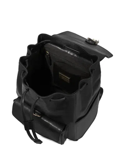 The Bridge Leather Front-pocket Backpack In Black