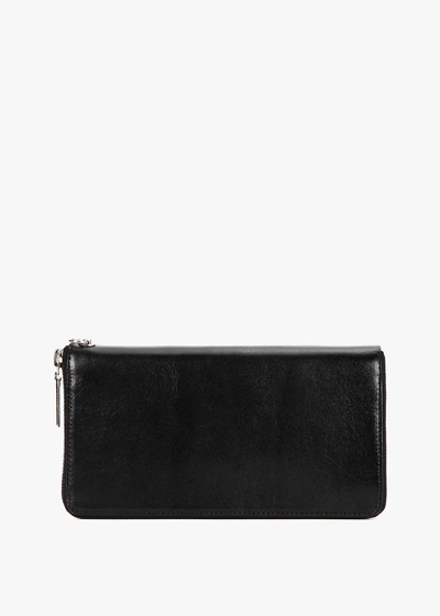 Yohji Yamamoto Long Zip Wallet In Black