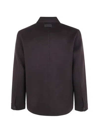 Mc2 Saint Barth Wool Single-breasted Coat In Purple