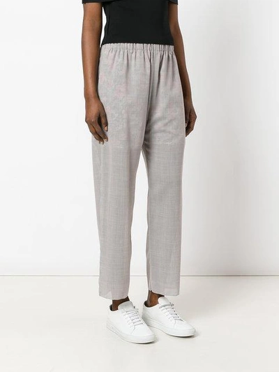 Shop Julien David Contrast Lining Trousers - Grey
