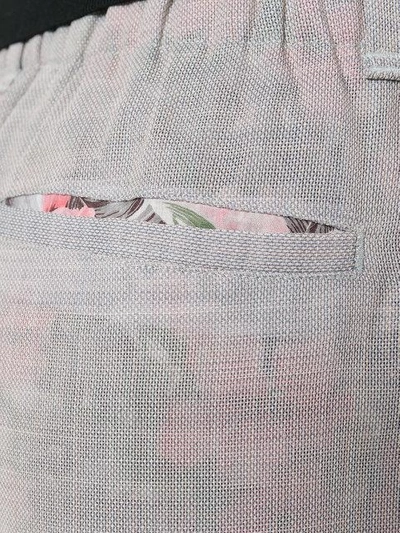Shop Julien David Contrast Lining Trousers - Grey