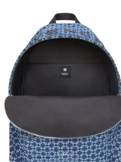 Givenchy Essential U Backpack In Monogram 72 Denim In Blue