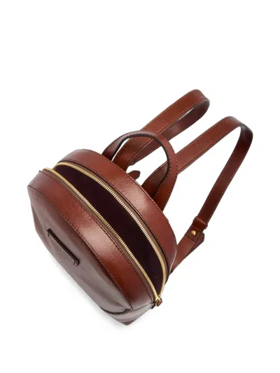 The Bridge Leather Backpack In Brown