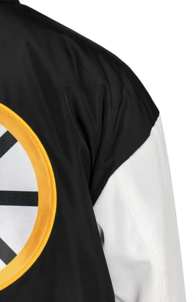 Construct Boston Bruins Varsity Jacket In Black