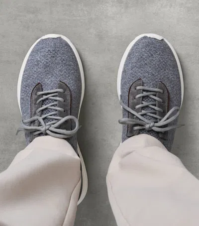 Eleventy Knitted Panel Sneakers In Multi