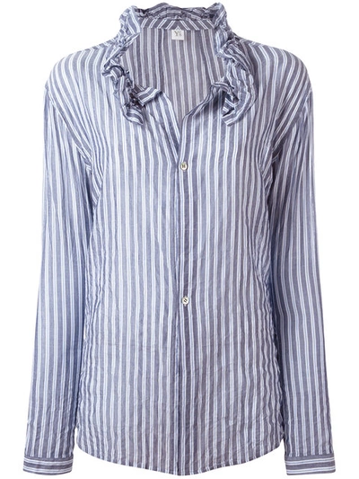 Y's Striped Frill Collar Blouse