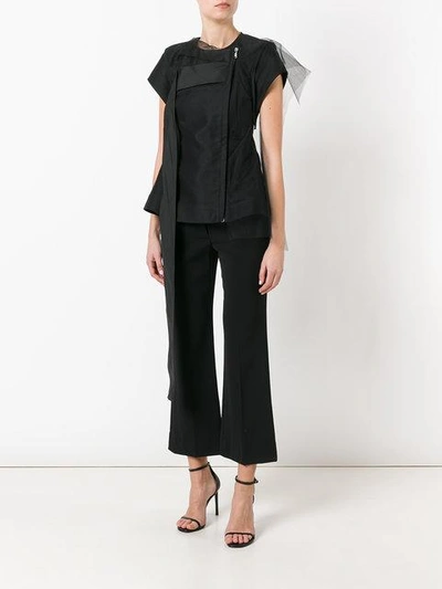 Rick Owens Net Flared Top In Black