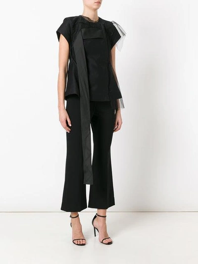 Rick Owens Net Flared Top In Black