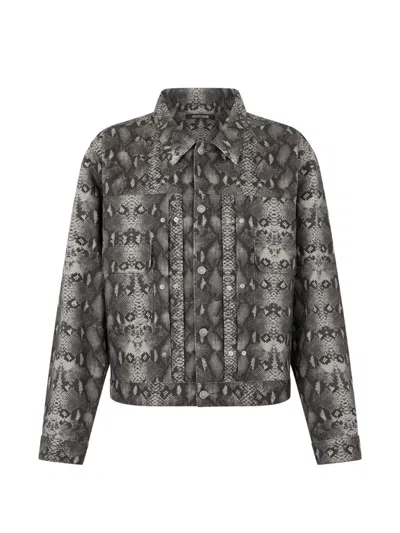 PYTHON-PRINT DENIM JACKET